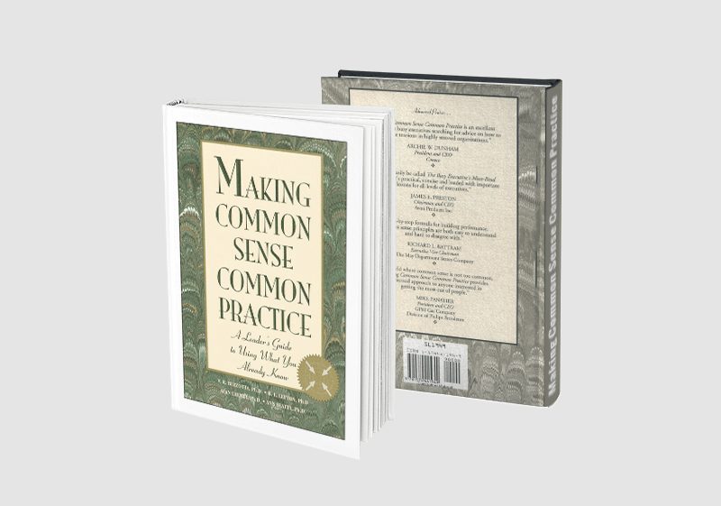 Making Common Sense Common Practice Book